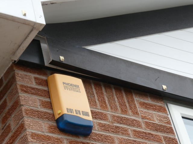 New PVC cladding, partially detached.